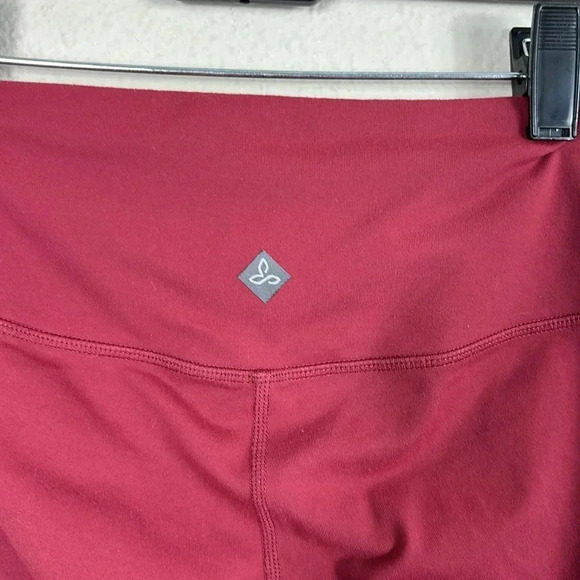 Prana Pillar Leggings Pants Solid Print Yoga Athleisure Compression burgundy xs - Picture 5 of 7